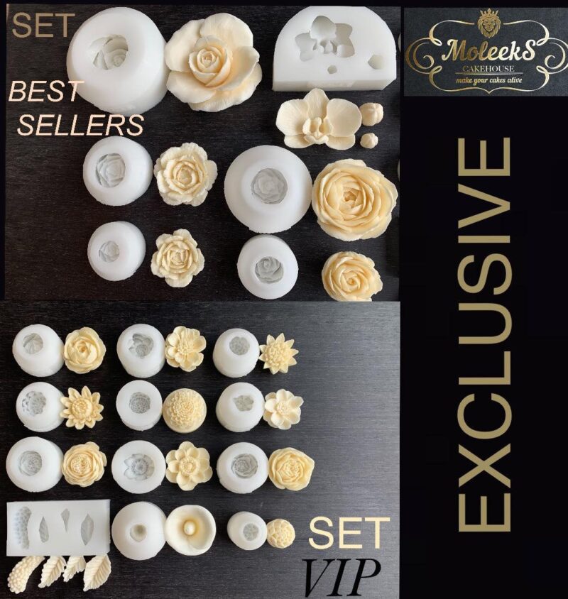 Moleeks 3D Set Moldes Flores - Exclusive