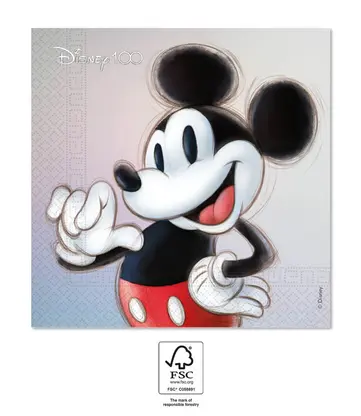 conjunto guardanapos mickey 100 anos