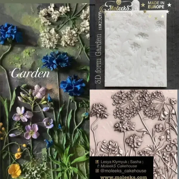 Molde de silicone moleeks garden