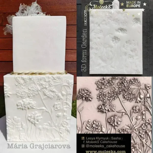 molde de silicone moleeks garden