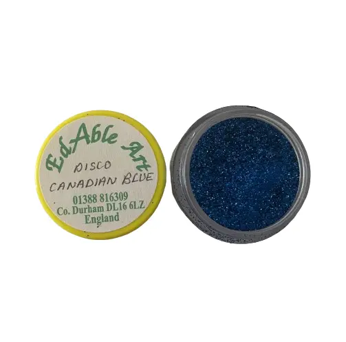 frasco de corante alimentar em pó edable art disco canadian blue