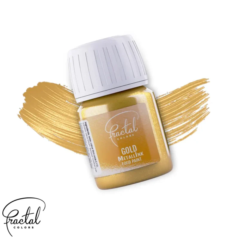 Gold Fractal Colors Tinta Alimentar Metalica Comestivel